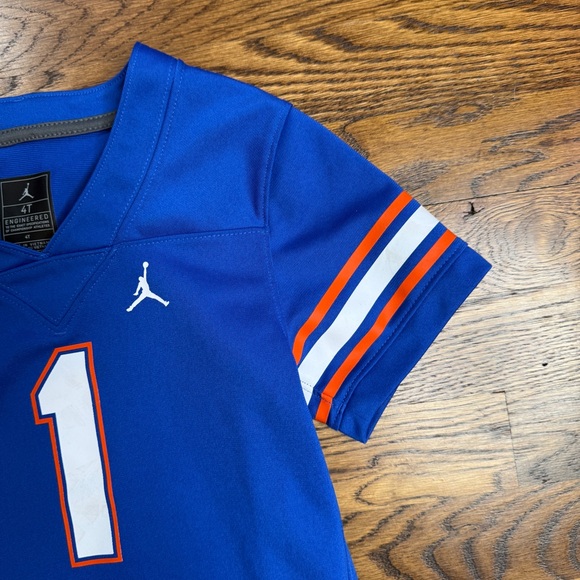 Jordan Kids Royal Blue Florida Gators #1 Football Game Jersey Size 4T - Picture 6 of 13